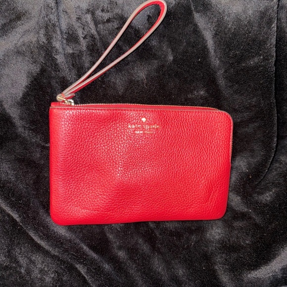 Kate Spade Red and Cream Wristlet - Picture 1 of 15